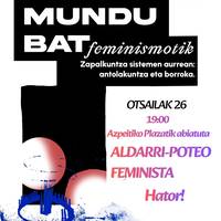 Azpeitiko Feministen Sarearen aldarri poteoa