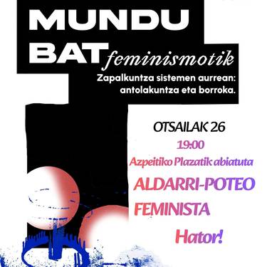 Azpeitiko Feministen Sarearen aldarri poteoa