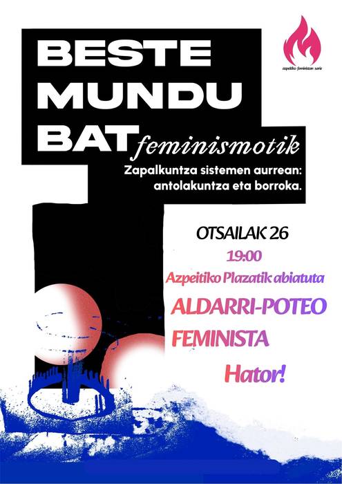 Azpeitiko Feministen Sarearen aldarri poteoa