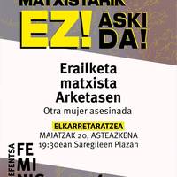Arguedaseko hilketa matxista salatzeko elkarretaratzea