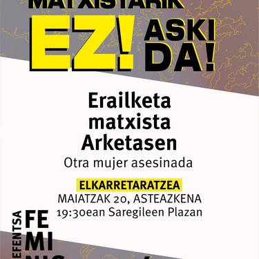 Arguedaseko hilketa matxista salatzeko elkarretaratzea