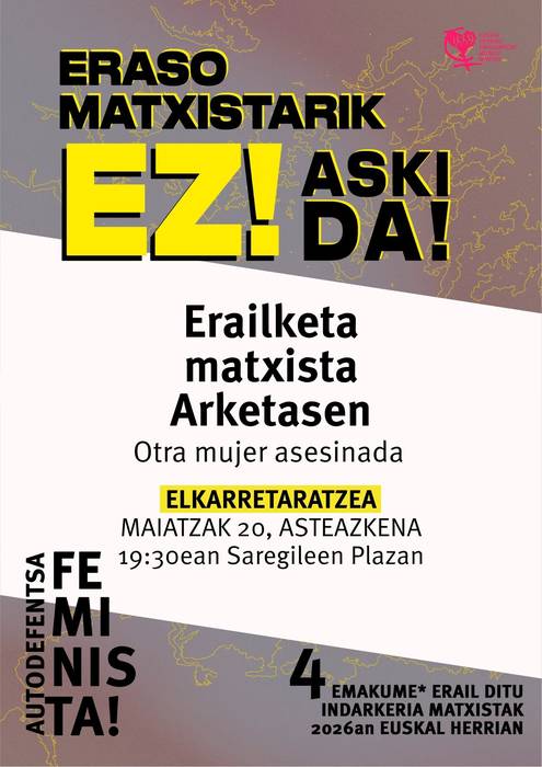 Arguedaseko hilketa matxista salatzeko elkarretaratzea