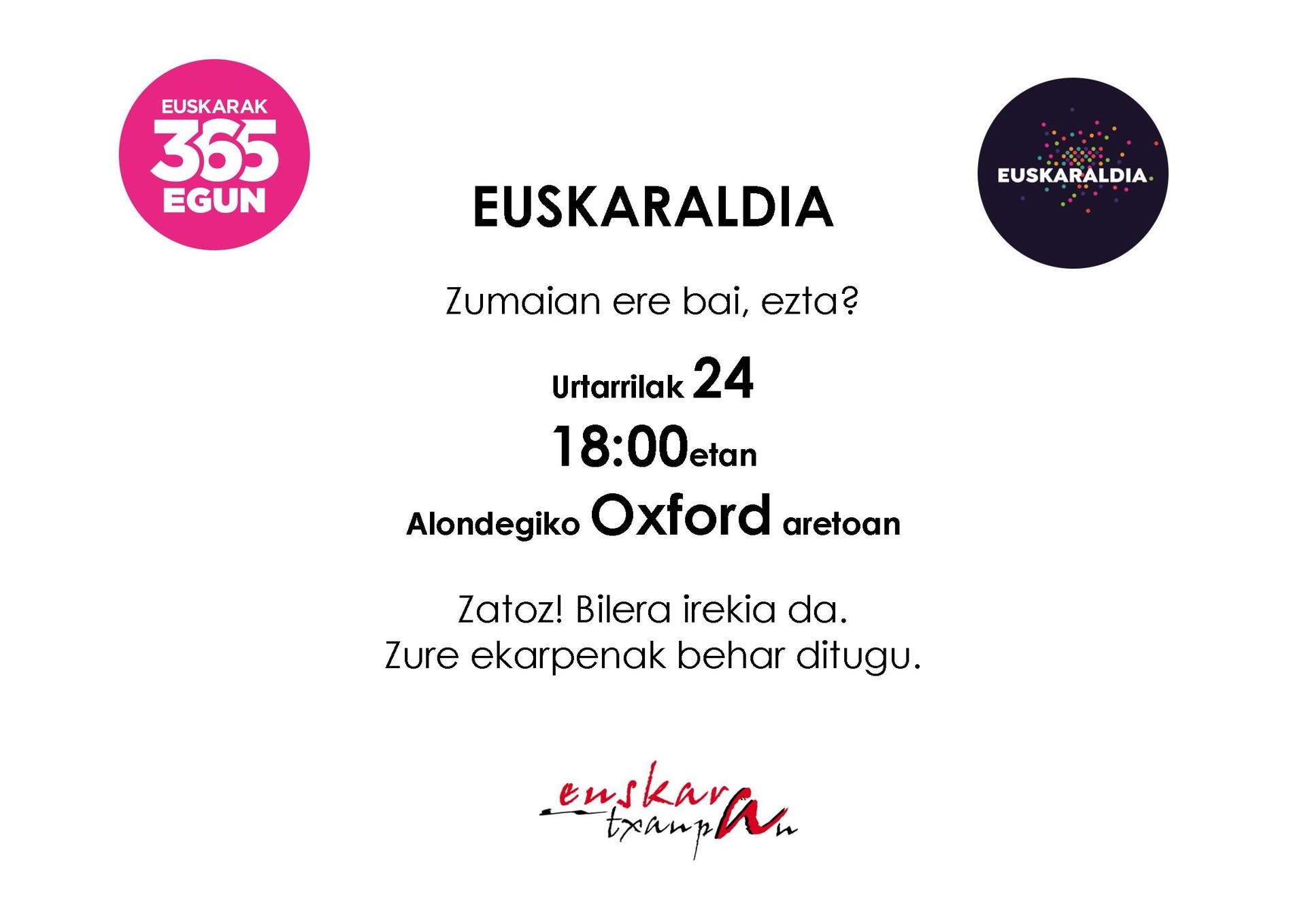 Euskaraldia ekimenaren berri emateko bilera egingo du Euskararen Aholku Batzordeak bihar