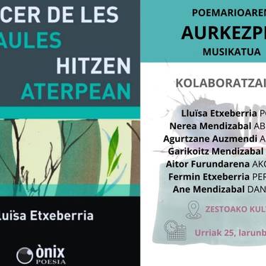 'Hitzen aterpean' poemarioaren aurkezpena