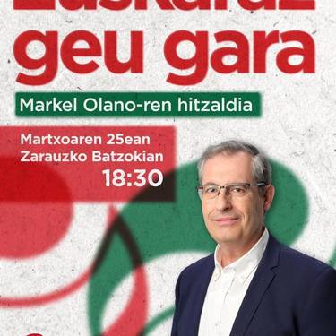 Hitzaldia: Markel Olanoren hitzaldia