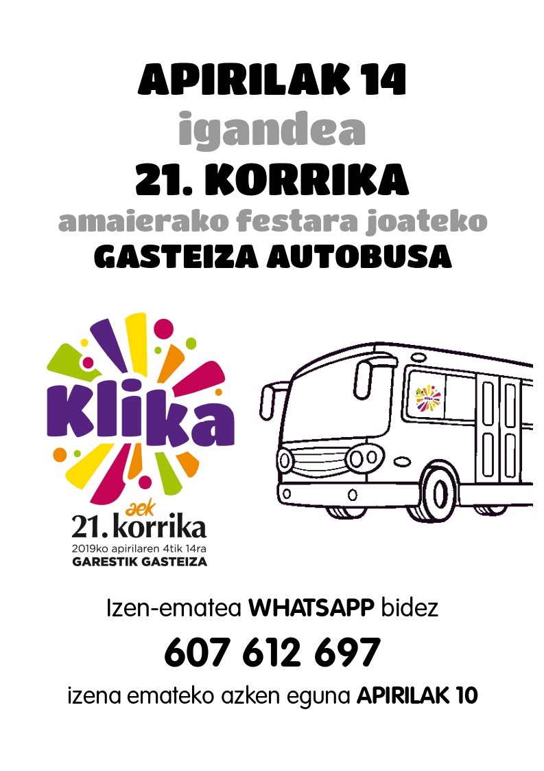 Korrikaren amaiera festara joateko autobusa antolatu du AEK-k