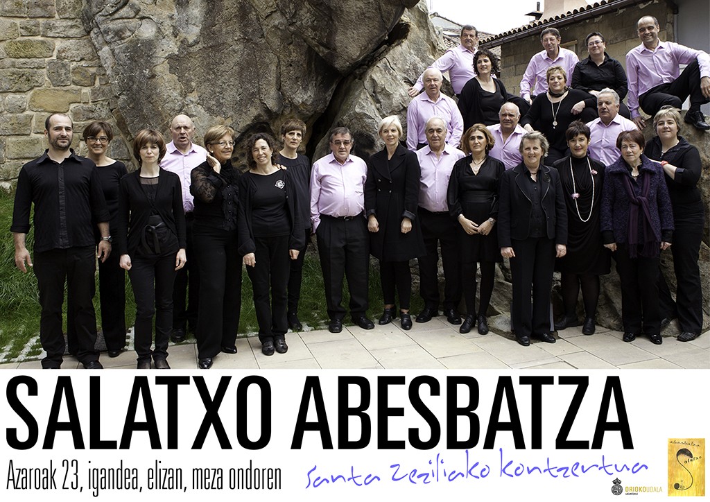 Kartelak: Salatxo abesbatzaren kontzertua igandean