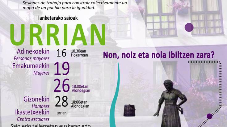 Berdintasunaren Herria programaren baitan emakumeekin bi saio egingo dira datozen bi astelehenetan