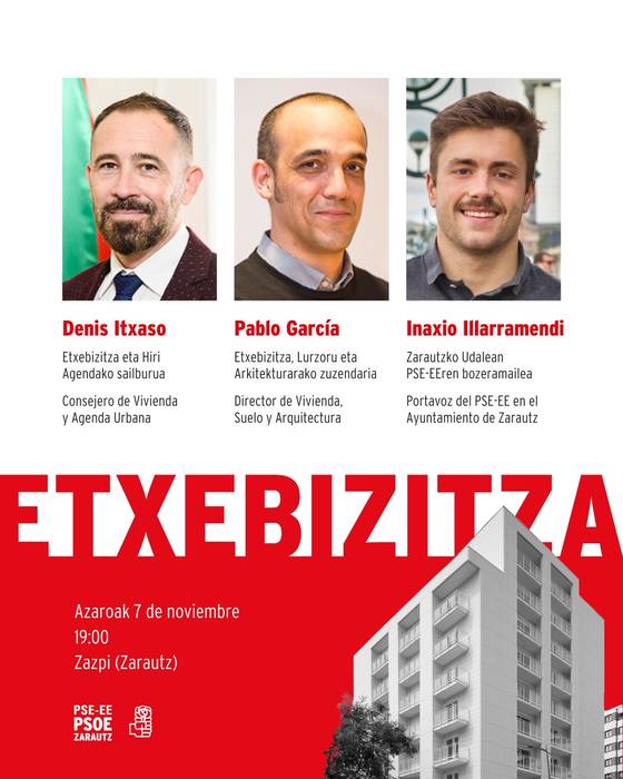 Hitzaldia: Etxebizitzaz hitzaldia, PSE-EEk antolatuta