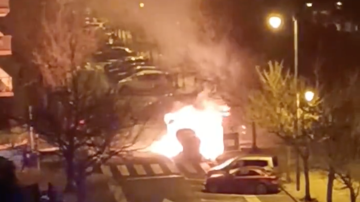 Zabor edukiontzi batzuek eta ibilgailu batek su hartu dute Lapurdi kalean