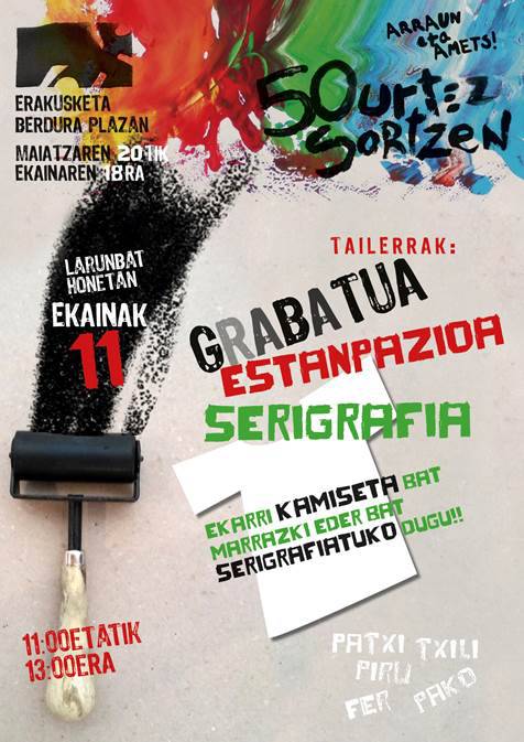 Grabatua, estanpazioa eta serigrafia tailerra, bihar