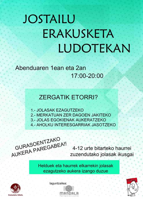 Jostailu erakusketa Ludotekan