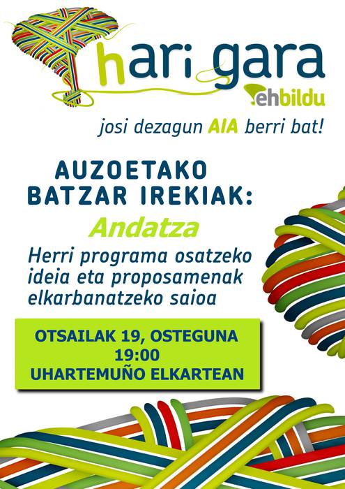 Auzoz auzo jarraitzen dugu herri programa osatzen.