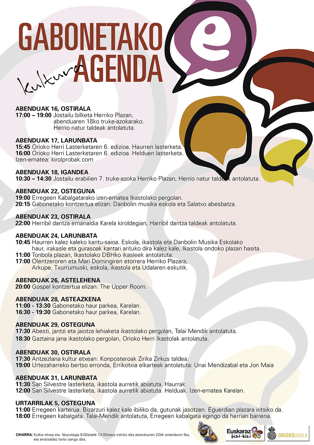 Gabonetako agenda 2016