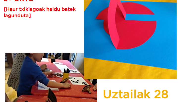 Oteiza + Chillida haurrentzako tailerrak egingo da larunbatean Torreberrin