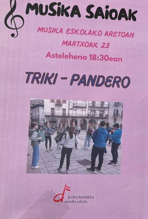 Musika saioa: trikitia eta panderoa