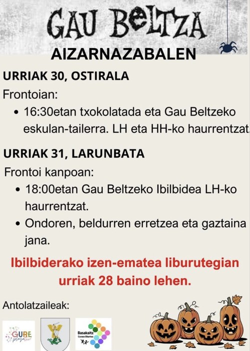 Gau Beltza Aizarnazabalen