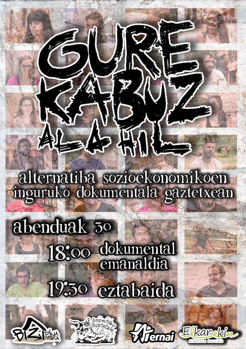 'Gure kabuz ala hil' dokumentala eskainiko dugu datorren asteazkenean Gaztetxean