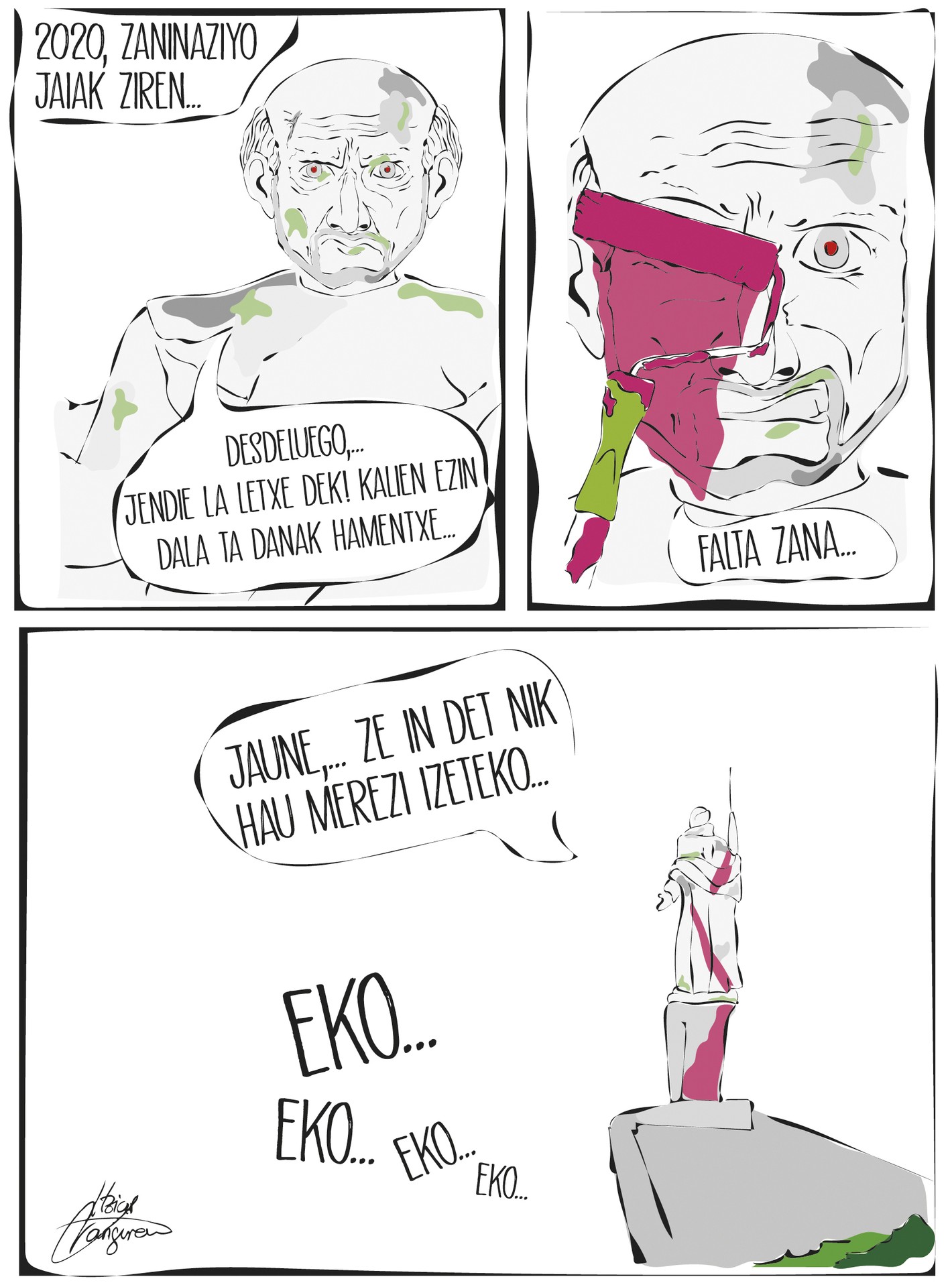 Itziar Arangurenen uztaileko iritzi grafikoa