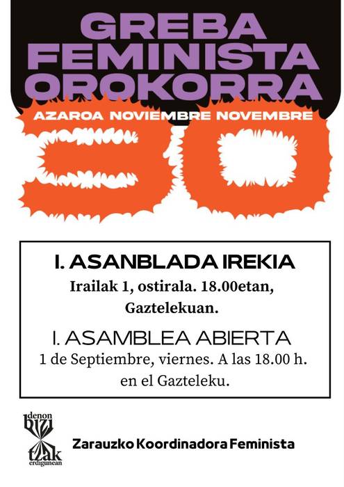 Greba feminista antolatzeko I. Asanblada Feminista