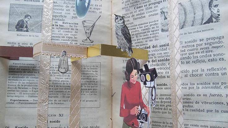 Liburu zaharrak artelan bihurtu ditu Aran Santamariak