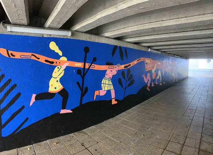 Bukatu dute Sanjuandegiko pasabideko mural berria