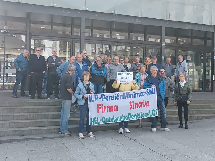 Azpeitiko 1.192 sinadurek lagunduta, Herri Ekimen Legegilea aurkeztuko dute bihar pentsiodunek