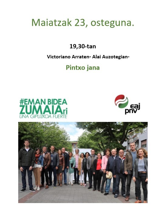 Maiatzak 23 osteguna pintxo jana Alai Auzategian