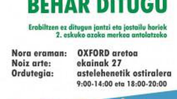 Bigarren eskuko arropa eta jostailuen azoka egingo da ekainaren amaieran