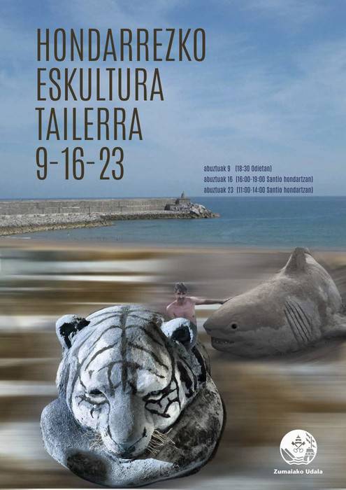 Hondarrezko eskultura tailerra egingo da datozen egunotan Zumaian