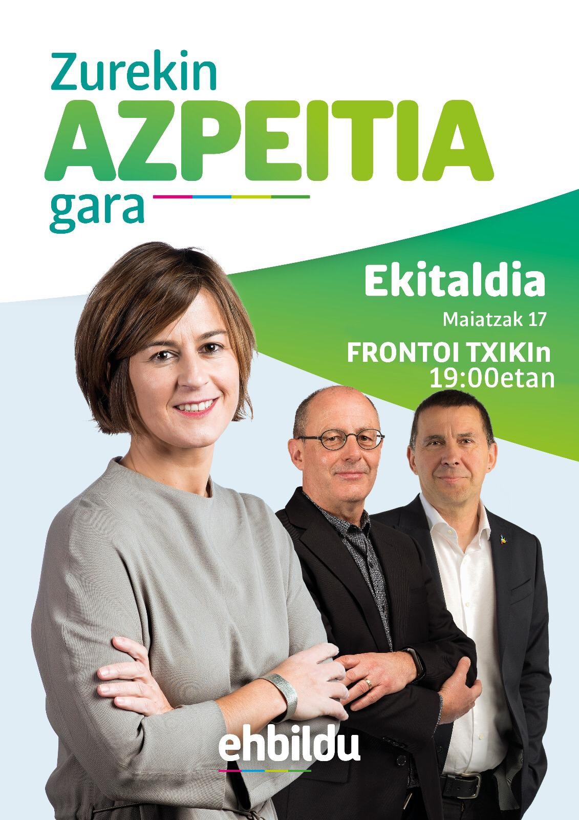 Frontoi Txikian egingo du EH Bilduk gaurko ekitaldia, eguraldiagatik