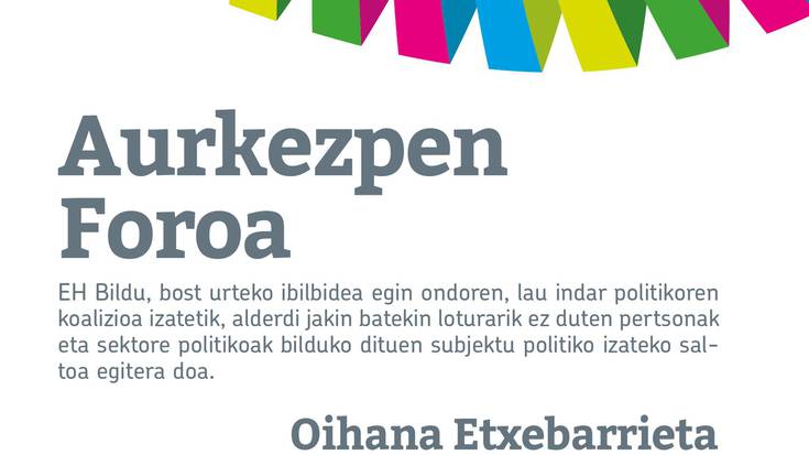 EH Bilduren prozesu eratzailearen aurkezpena, hilaren 24an