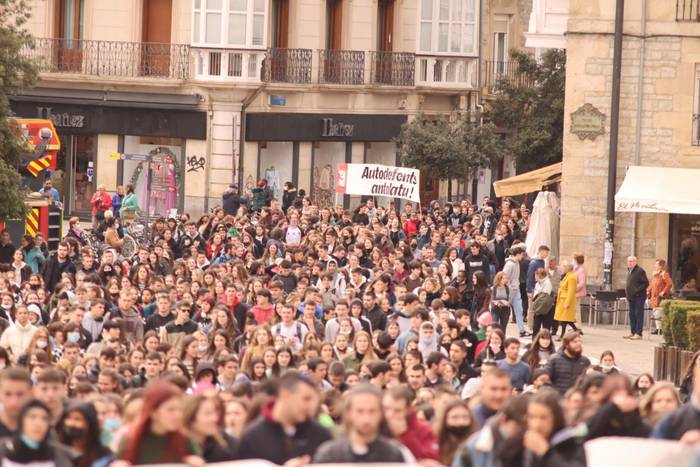 Hiru gazte azpeitiar atxilotu dituzte ikasle grebaren harira Gasteizen izan diren protestetan
