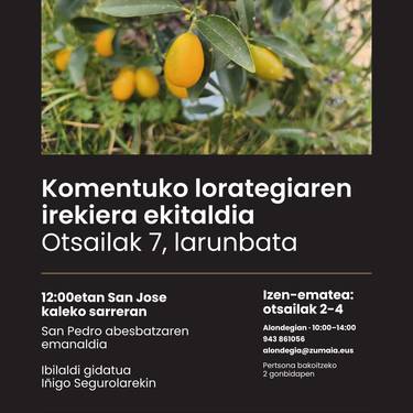 Komentuko lorategiaren irekiera ekitaldia