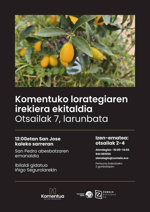 Komentuko lorategiaren irekiera ekitaldia