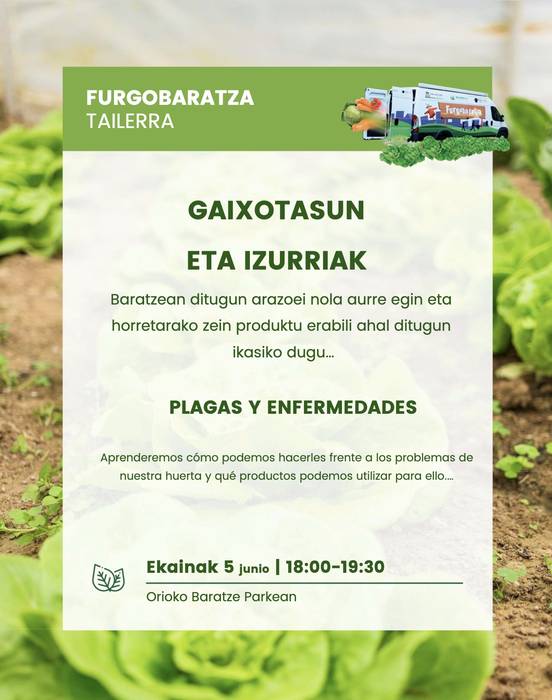 Tailerra: baratzeko gaixotasunei eta izurriei aurre egiten ikasteko saioa