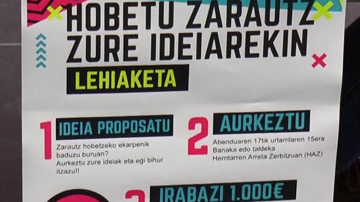 Ideia Lehiaketa antolatu du Zarauzko Udalak gazteen proiektuak gauzatzeko