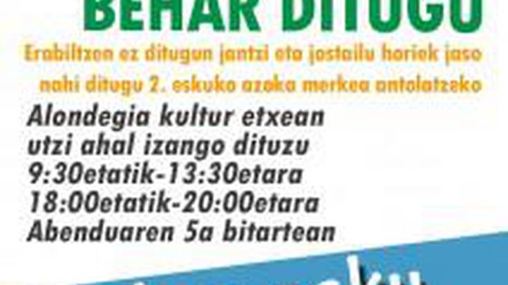 Bigarren eskuko azokarako arropa eta jostailuak eskatu ditu Inpernupek