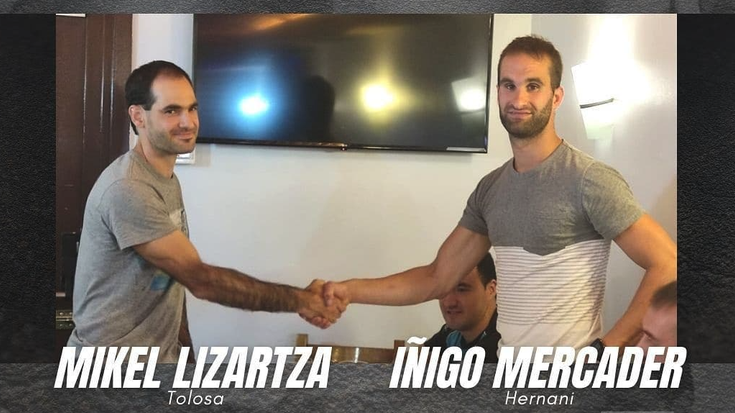 Mikel Lizartzak eta Iñigo Mercaderrek apustua adostu dute Mendizabal erretegian