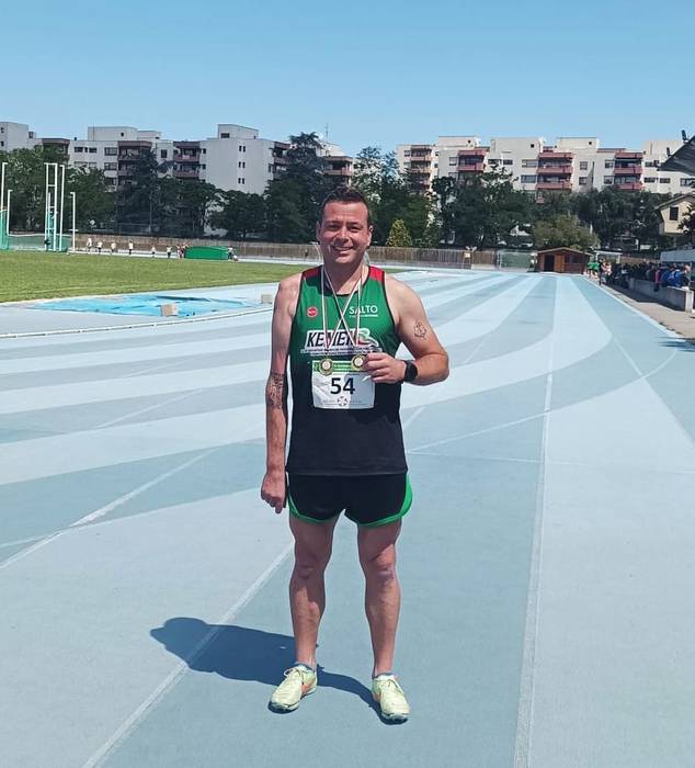 Alberto Rebollok urrezko bi domina lortu ditu Euskadiko Atletismo Txapelketa Egokituan