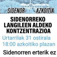 Elkarretaratzea: Sidenorreko langileen aldeko kontzentrazioa