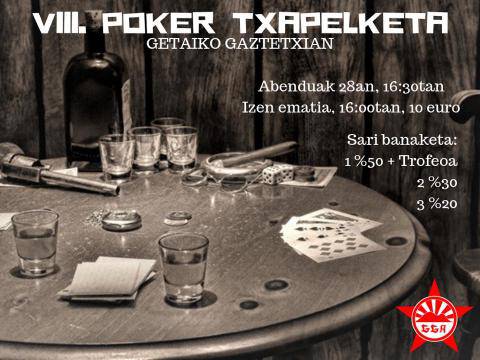 Poker eta pala txapelketak antolatu ditu Getariako gaztetxeak