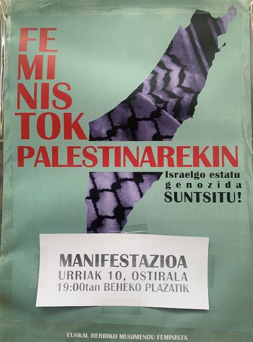 Manifestazioa: Feministok Palestinarekin