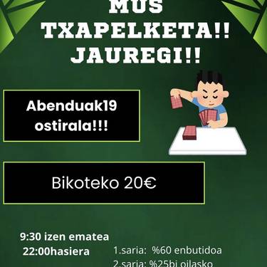 Mus txapelketa, Aiako Jauregi tabernan