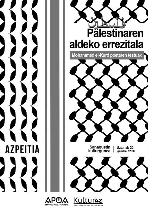 Palestinaren aldeko poesia errezitaldia