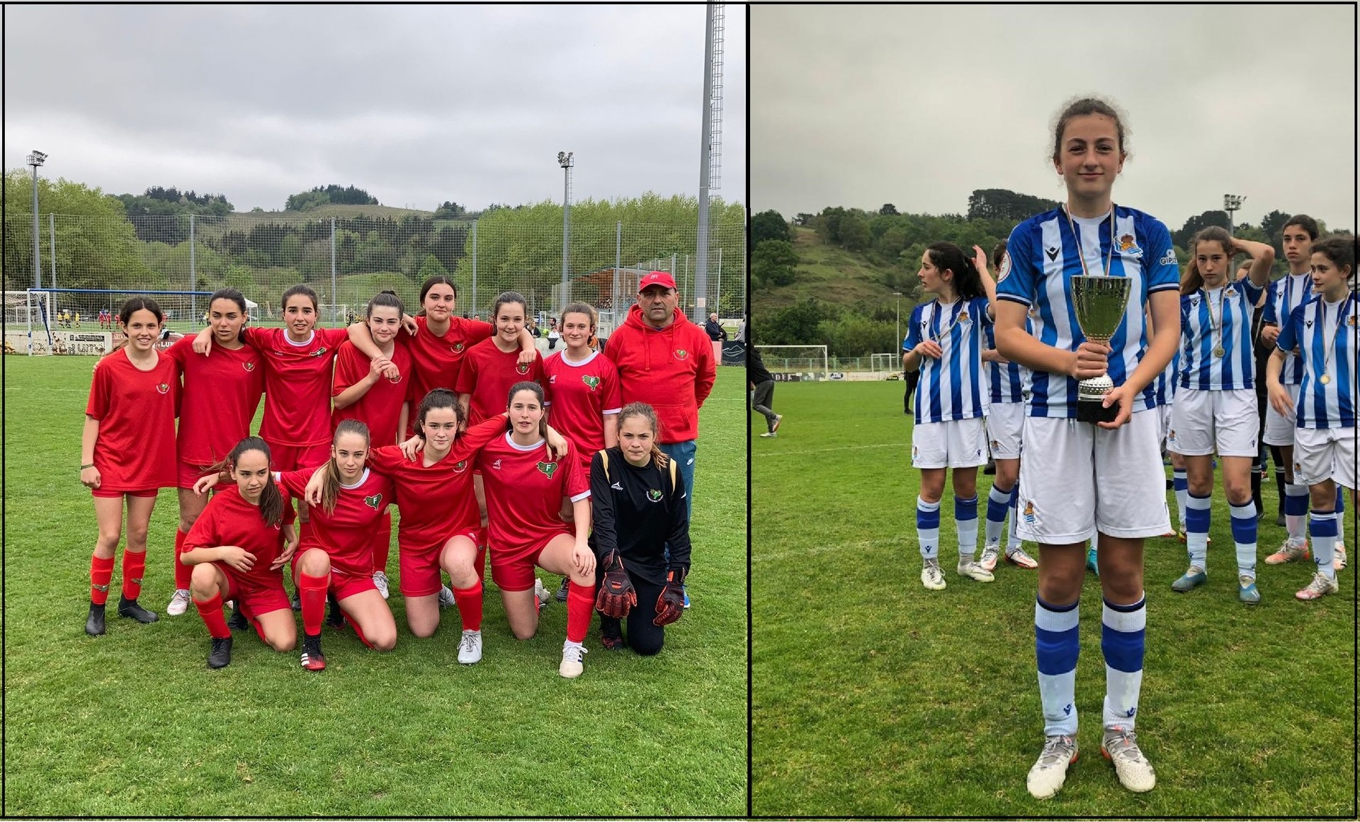 Zumaiako futbol taldeko infantil neskak Zarauzko txapelketan izan dira