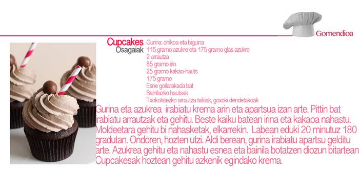 Gomendioa: Cupcakes