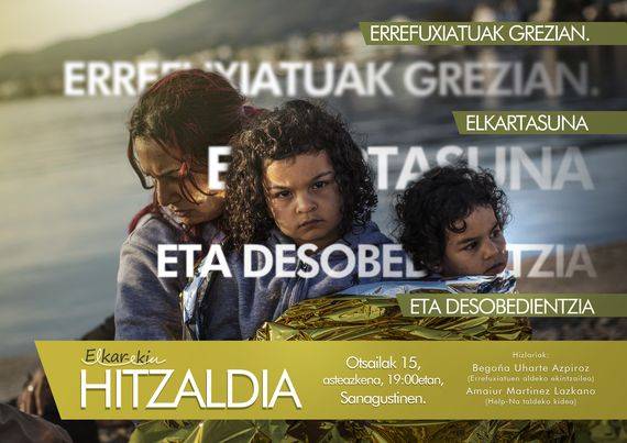 Greziako errefuxiatuen inguruko hitzaldia izango da otsailaren 15ean, Sanagustinen