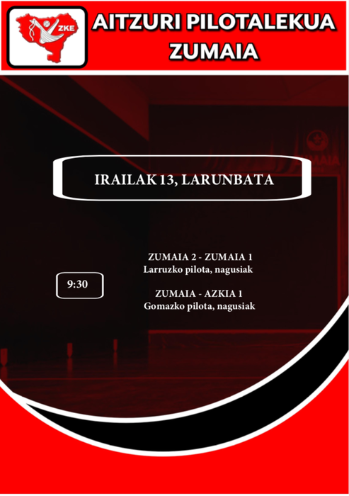 Aste honetako pilota partidak