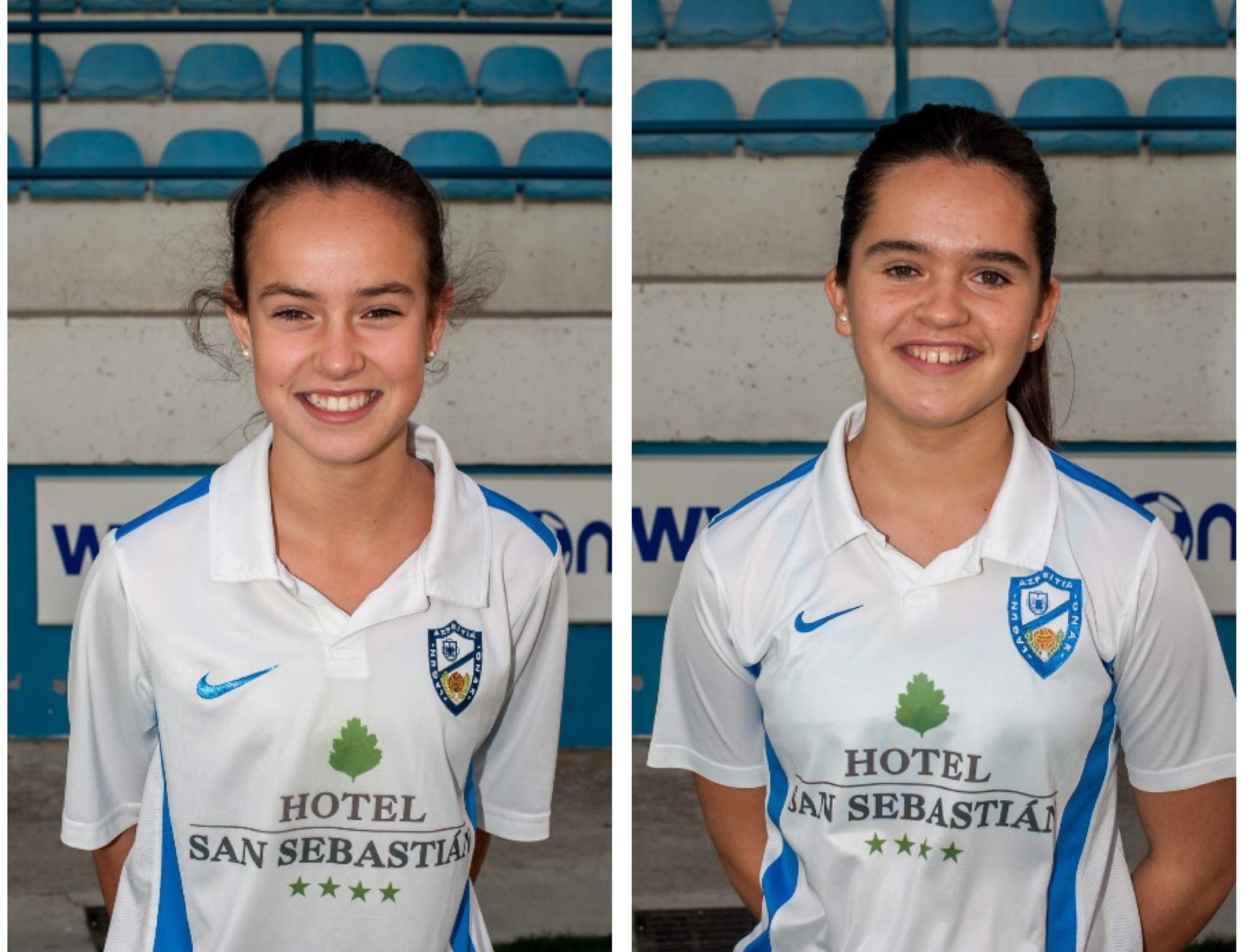 Maddi Balerdi eta Naroa Muñoz Realarekin entrenatzera